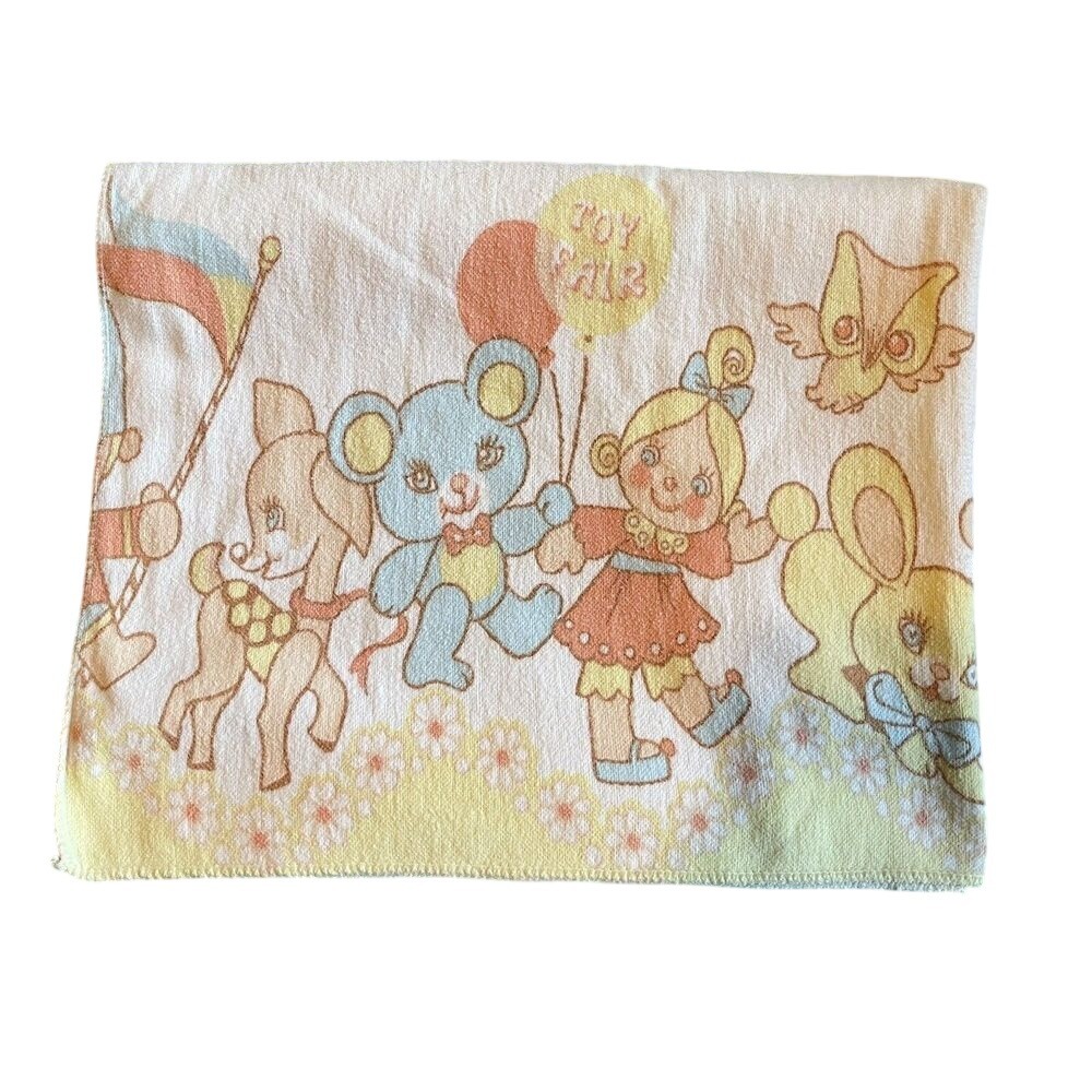 Vintage Riegel Baby‎ Morgan Blanket Toy Fair Bunny Owl Bear Soldier Deer Daisy